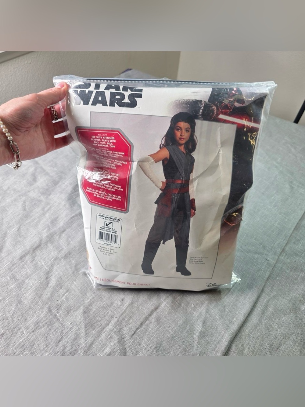 Star Wars Rey Costume Kids Medium 8-10 Jedi Last Jedi Cosplay Rubies Complete